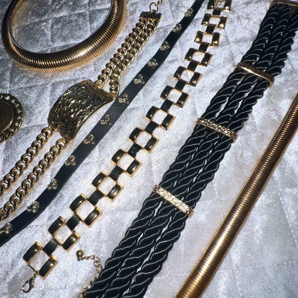 Gold Rhinestone Jewelry Lot30pc Bodychain Bralette Earring Bracelet Necklace - Picture 6 of 12